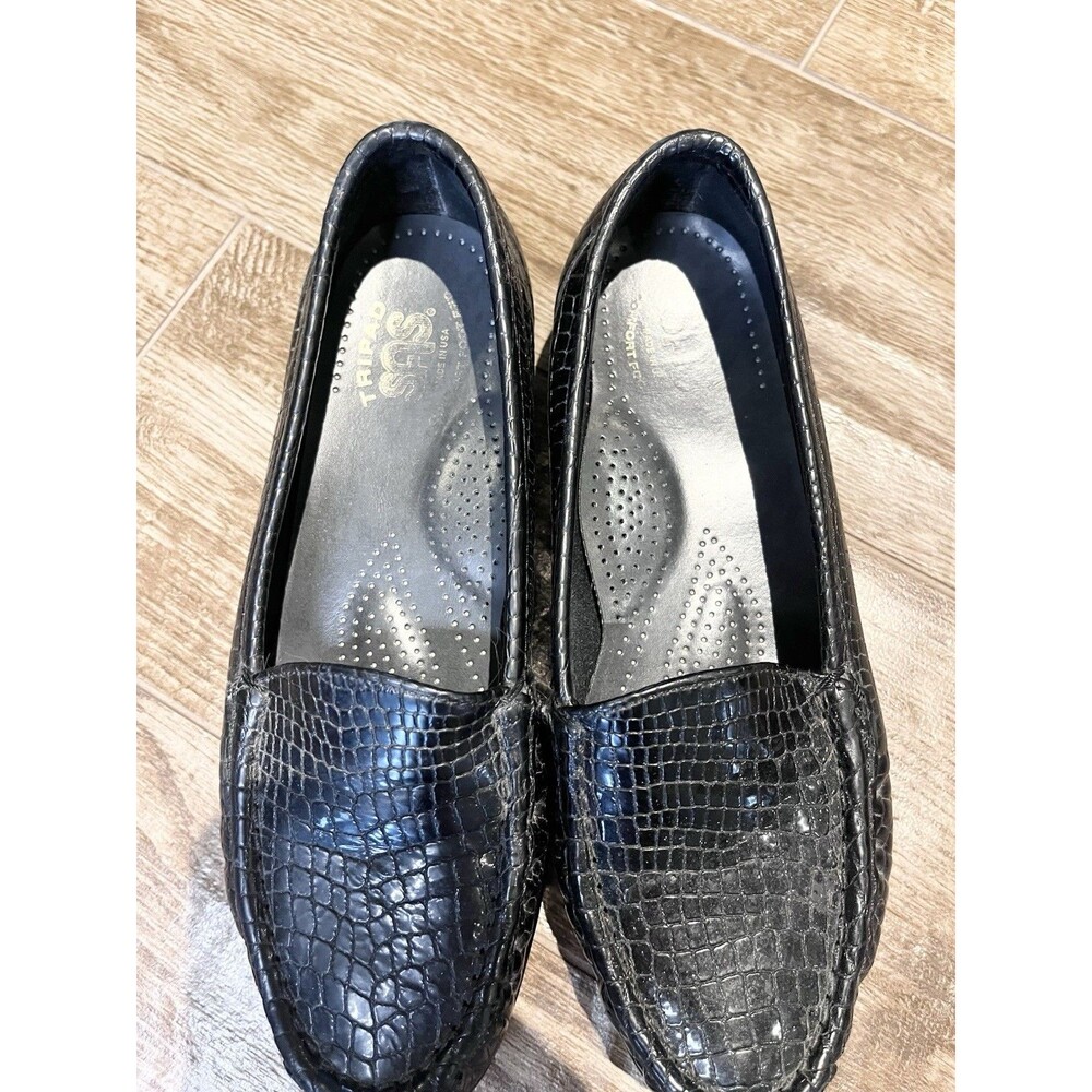 SAS Simplify Loafers Women's Size 6 1/2 M Black Croc Comfort Shoes Slip On - Picture 8 of 11